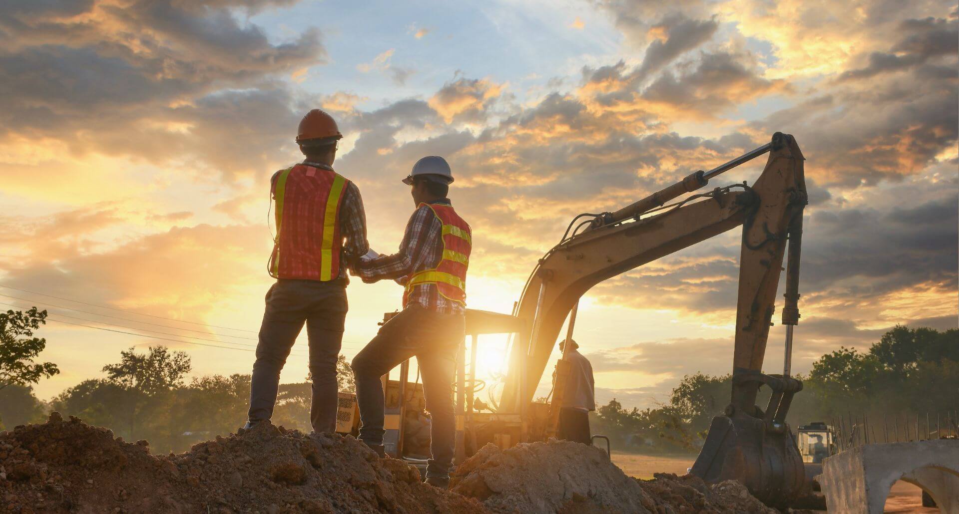 Civil Engineers standing on a construction project in Modesto, CA
